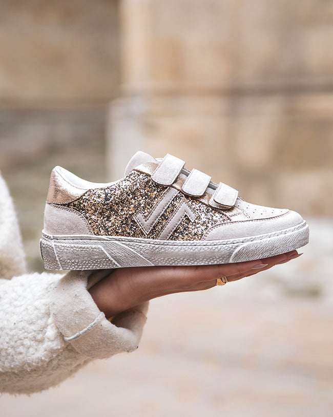 Basket femme dor e scratch CL69 GOLD cl11sneakers