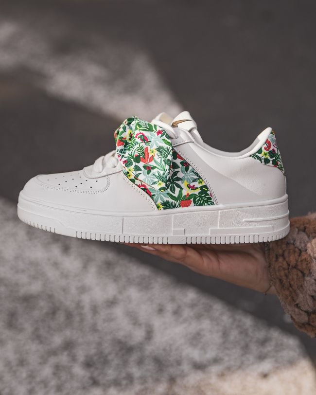 Basket femme verte ruban bandana - CLE02 GREEN - cl11sneakers.fr